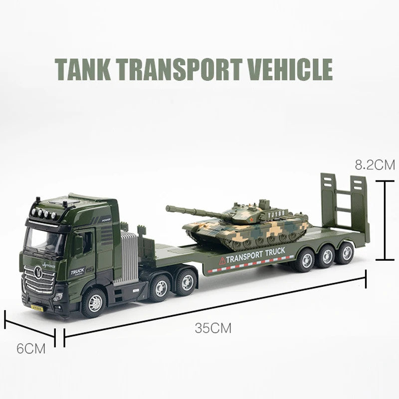 1/50 Scale Alloy Engineering Vehicle Model Set Diecast Excavator Transporter Car
