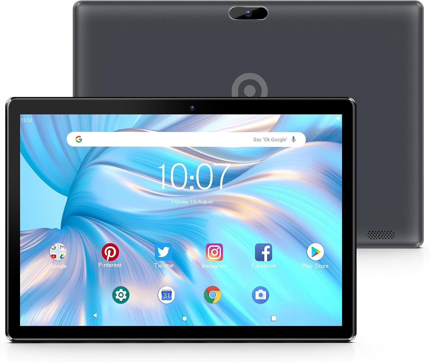 10 Inch Android Wifi Tablet, 64GB ROM, 1024GB Expand, Quad Core Processor