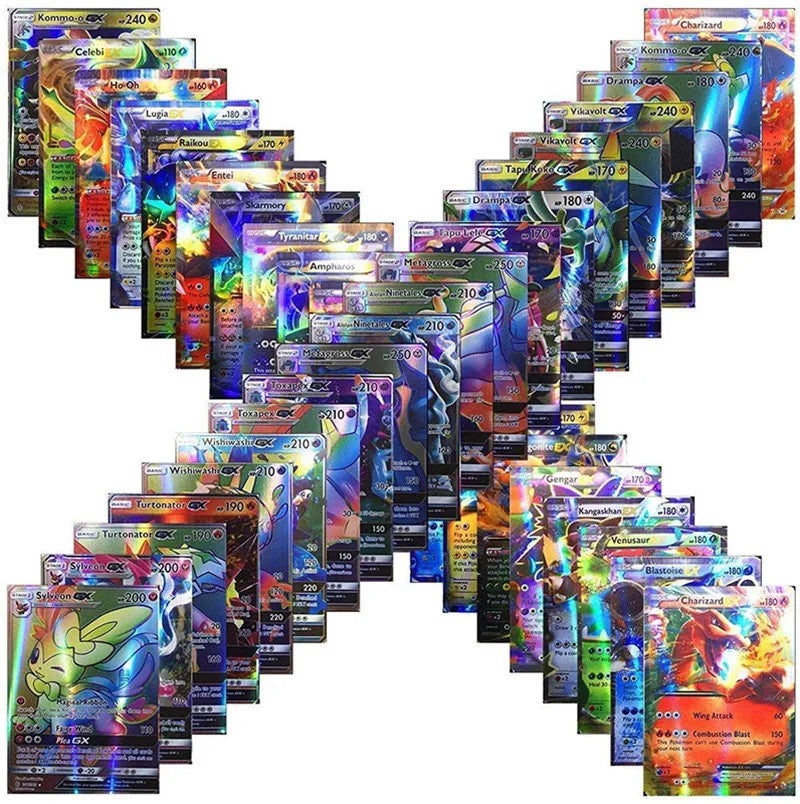 20Pcs English Pokemon Cards GX Tag Team Vmax EX Mega Shining Game Battle Carte