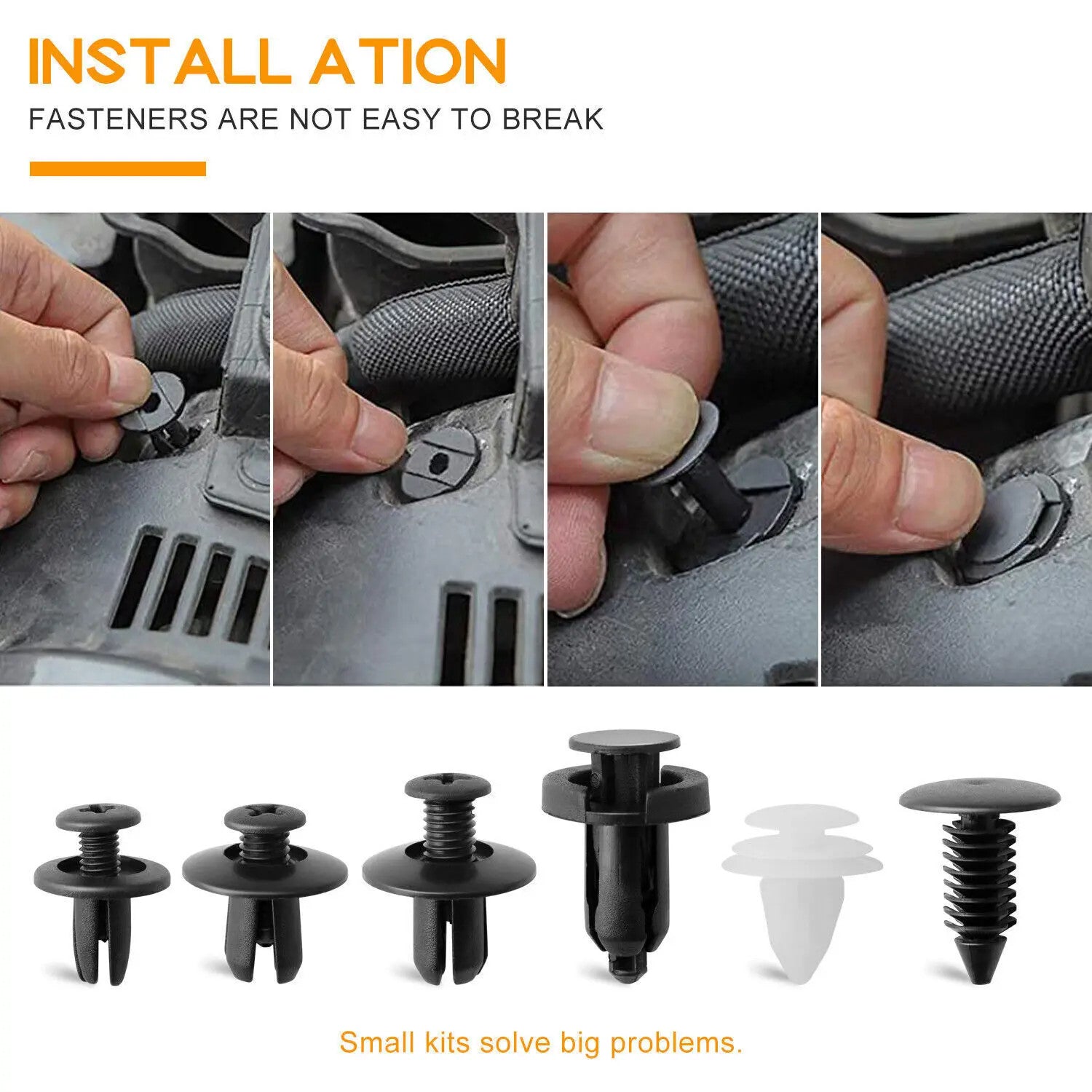 100PCS Car Body Fastener Clips Push Rivets Retainer Door Screw Panel Bumper Trim
