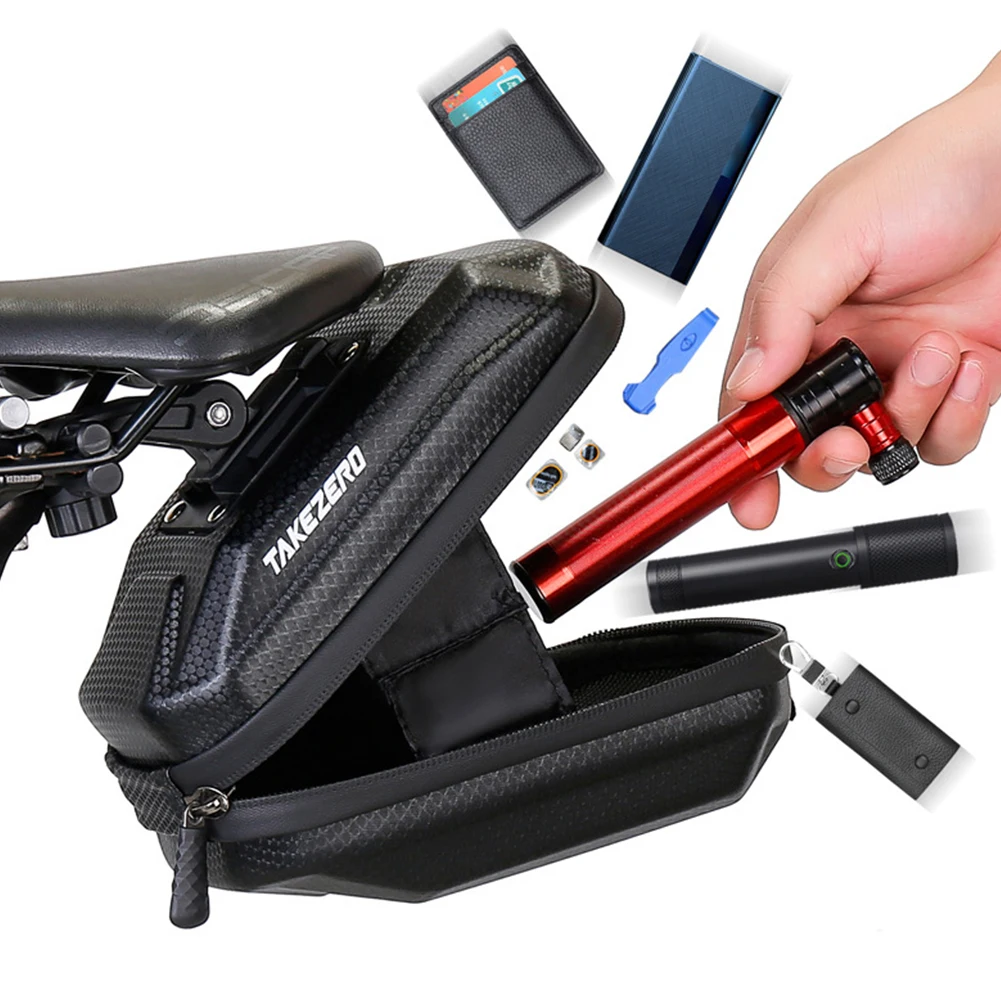 0.8L Bicycle Saddle Bag Quick Release Bike Seat Rear Tool Pouch Mountain Bike