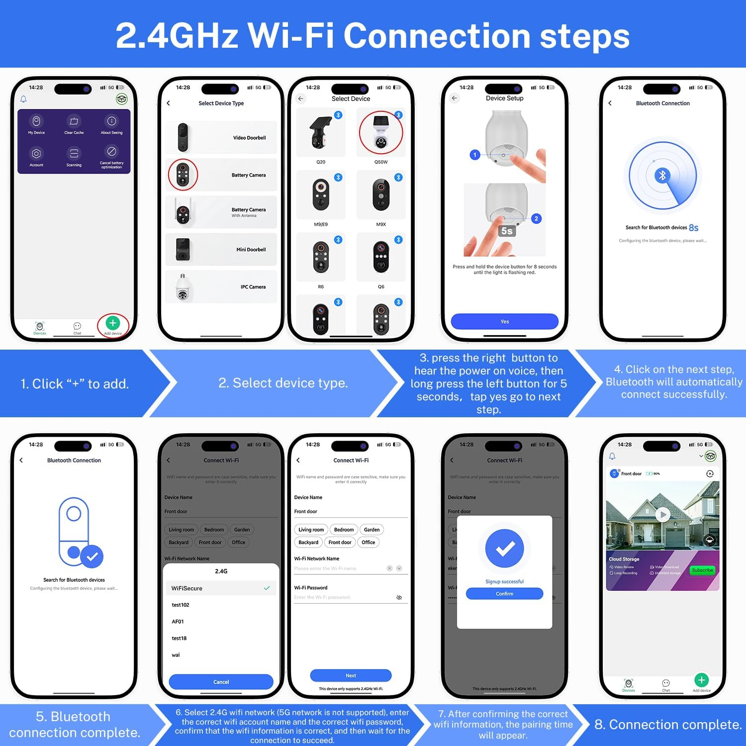 1080P Security Camera Wireless with Solar Panel, AI Human Detection, 2-Way Audio