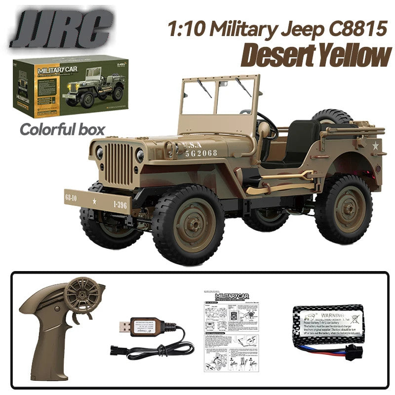 1/10 WILLYS JEEP 2.4G Rc Car 1941 4WD RTR Crawler Climbing Scale Military