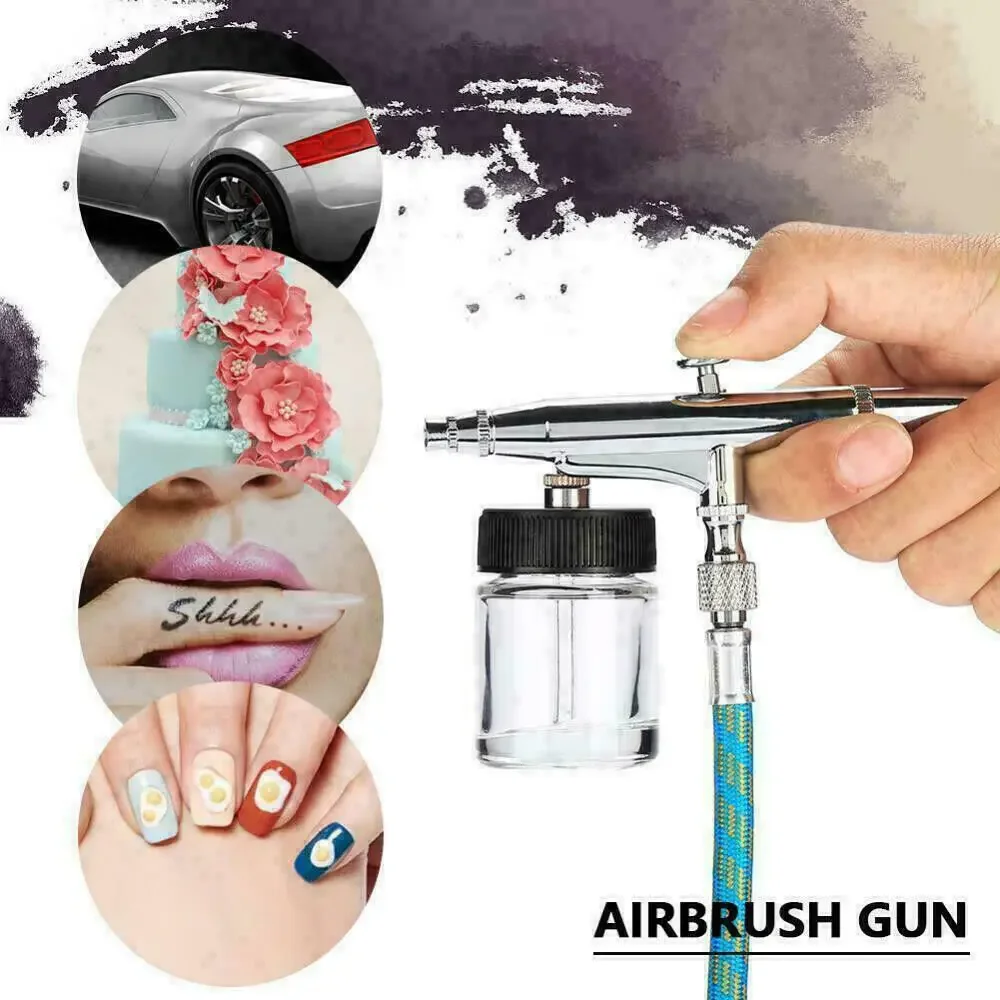 0.3MM Mini Airbrush Compressor Kit Dual Action Air Brush Spray Gun Paint Tattoo