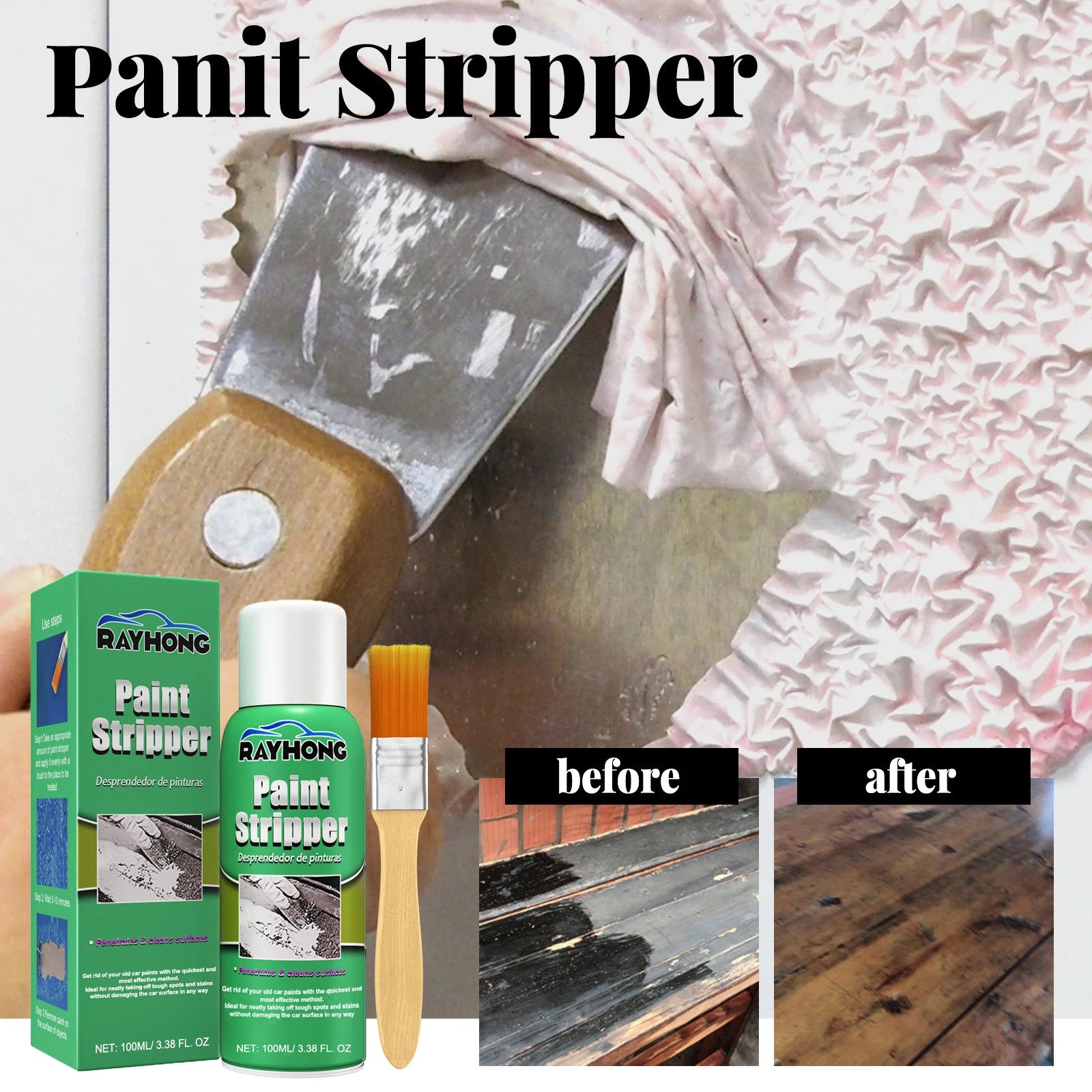 100Ml Automotive Varnish Remover Stripping Metal Surface Paint-Remove Agent
