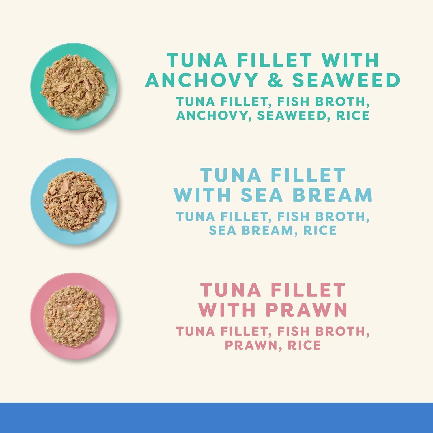 100% Natural Wet Cat Food, Pouch Multipack Tuna Selection in Broth, 70 G (12 X 7