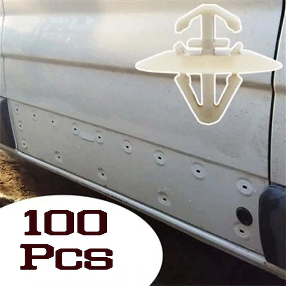 100Pcs Side Moulding Door Trim Clips for Vauxhall Vivaro Panel Plastic Exterior