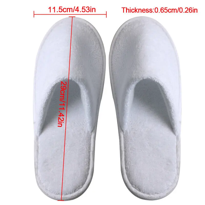10 Pairs Spa Hotel Guest Slippers Toe Towelling Disposable Terry Style New