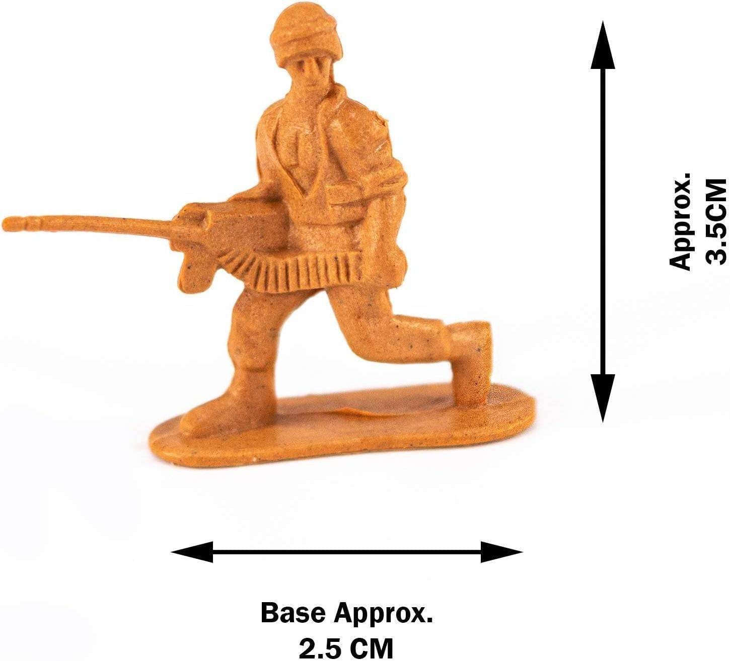 100 Pcs World War II Plastic Toy Soldiers 3.5Cm Traditional Green and Brown Army