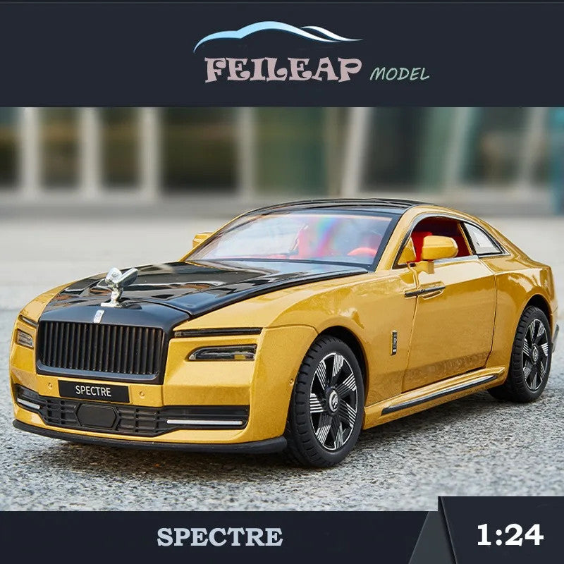 1/24 Scale Rolls Royce Spectre Alloy Car Model Sound And Light Casting Metal