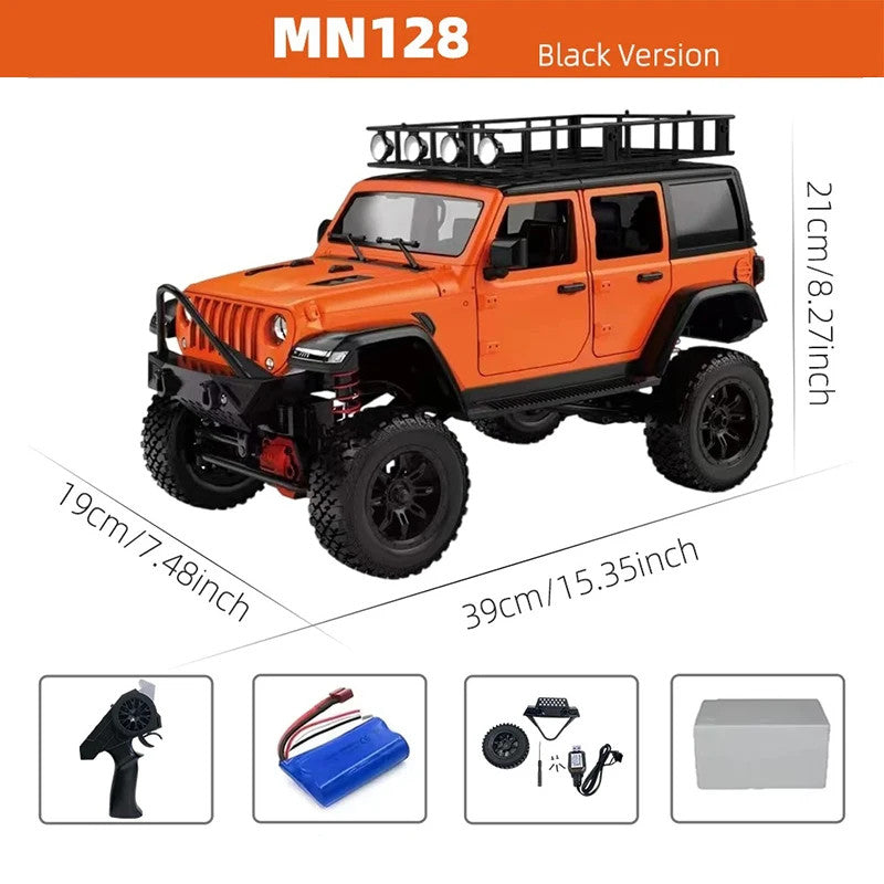 1/12 RC Car 4WD Jeep Model 2.4G Remote Control LED Light 4X4 off Road 4WD