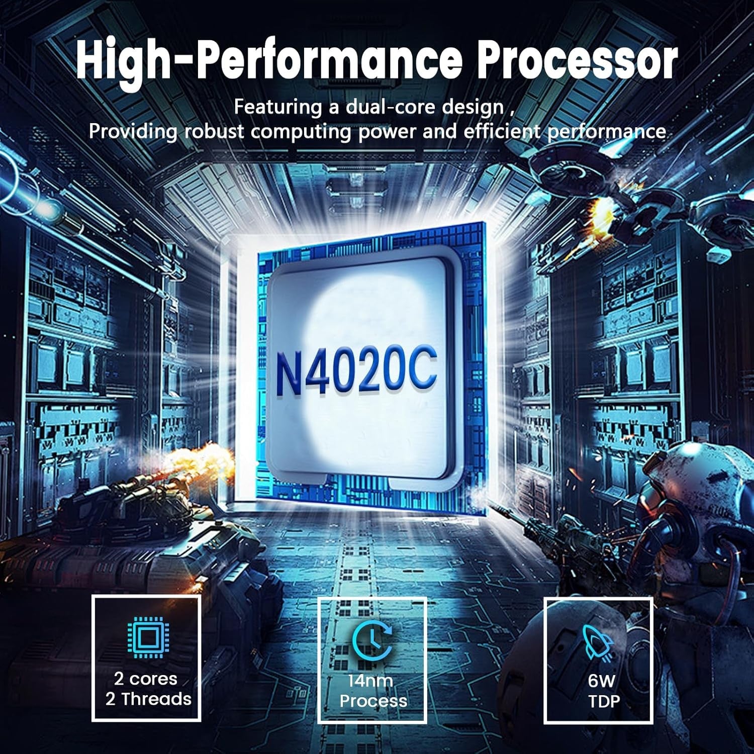 11.6 Inch Laptop 4GB DDR4 RAM 128GB eMMC Storage Celeron N4020C Processor, HD+