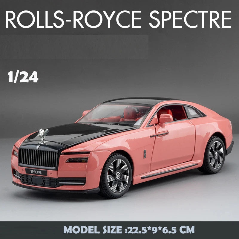 1/24 Scale Rolls Royce Spectre Alloy Car Model Sound And Light Casting Metal