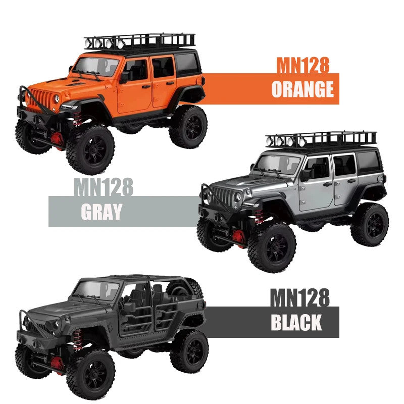 1/12 RC Car 4WD Jeep Model 2.4G Remote Control LED Light 4X4 off Road 4WD