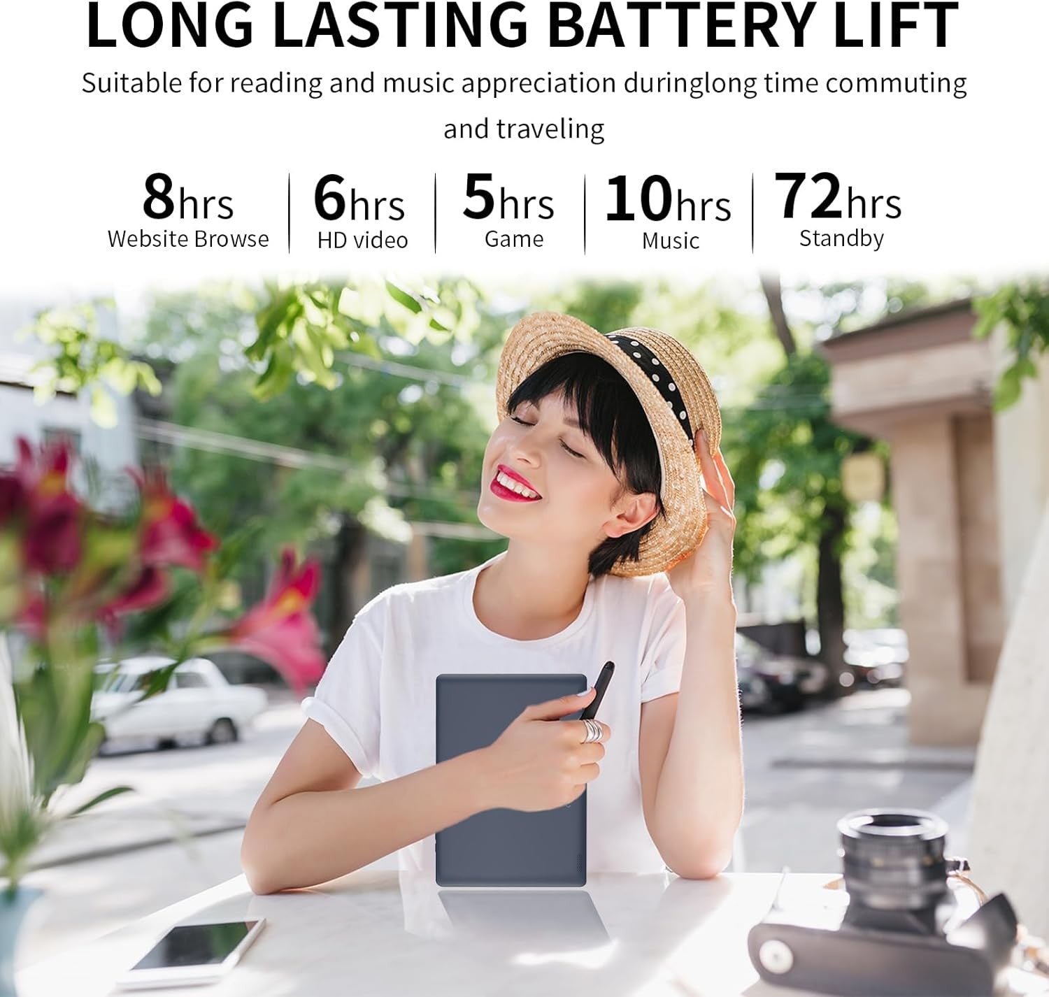 10 Inch Android Wifi Tablet, 64GB ROM, 1024GB Expand, Quad Core Processor