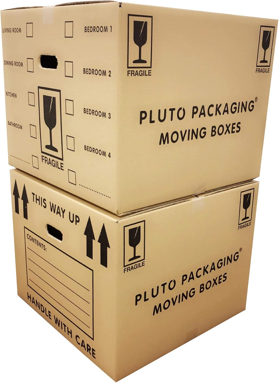 10 Extra Large Cardboard Storage Packing Moving House Boxes with Carry Handles