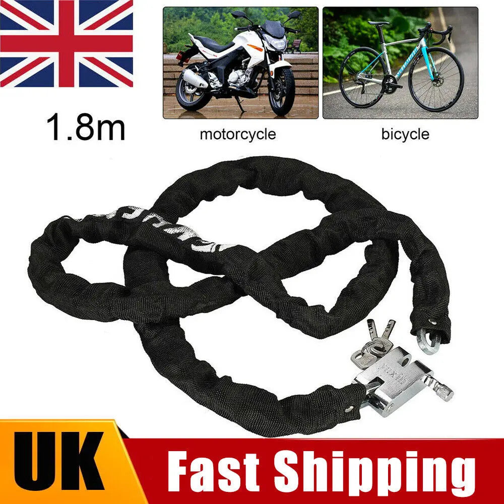 1.8M Heavy Duty Motorcycle Lock Anti-Theft Bike Lock Strength Security Lock Road