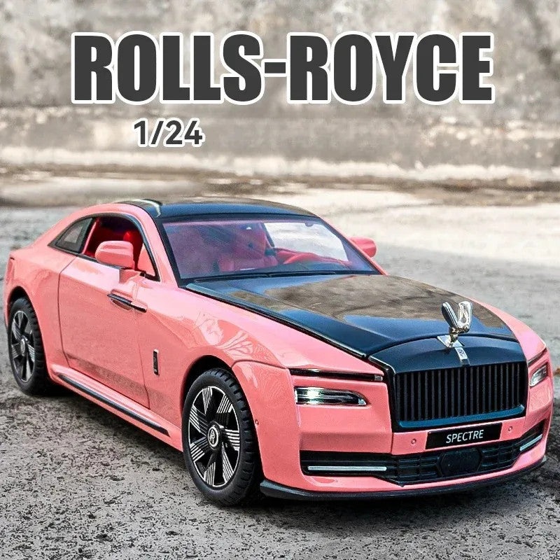 1/24 Scale Rolls Royce Spectre Alloy Car Model Sound And Light Casting Metal