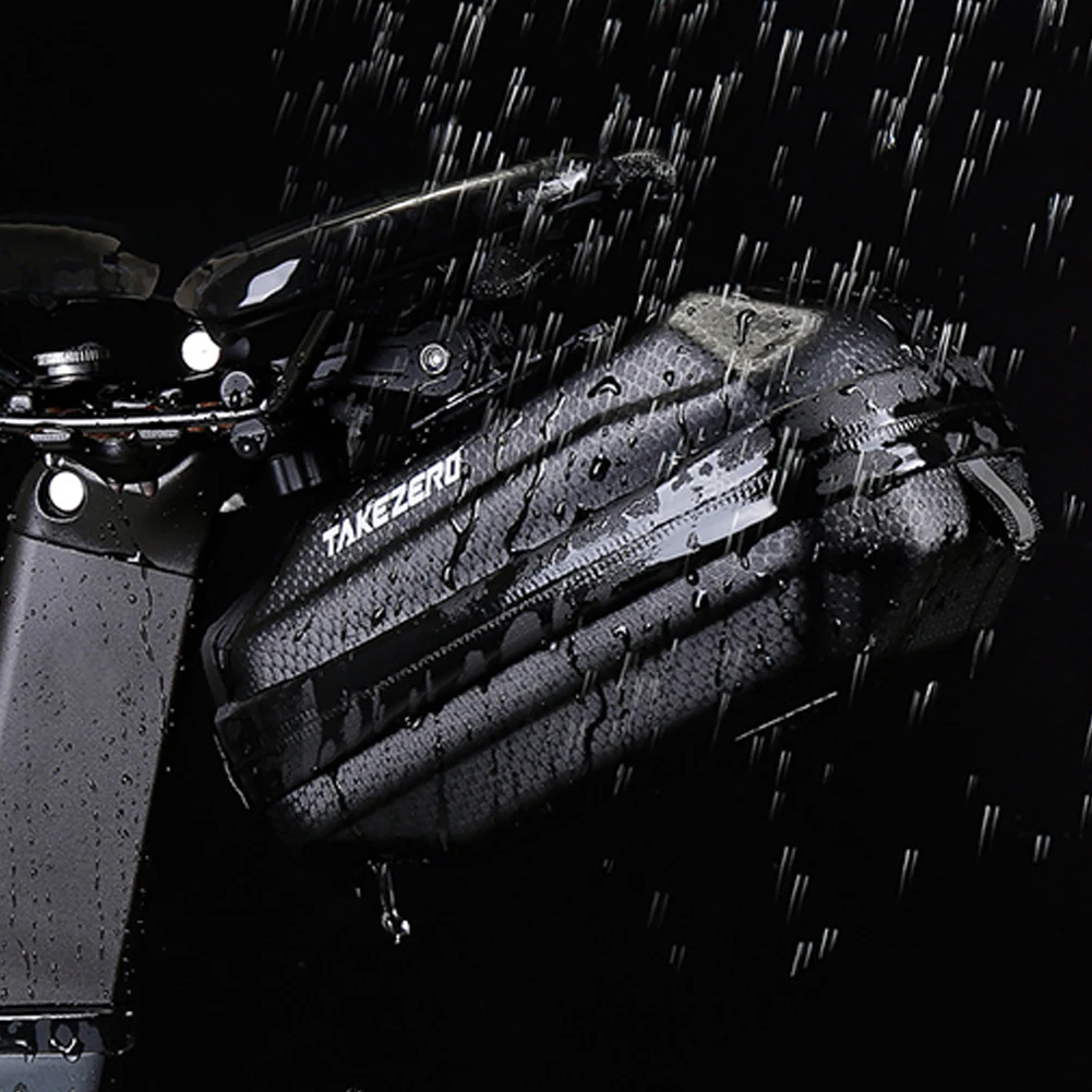 0.8L Bicycle Saddle Bag Quick Release Bike Seat Rear Tool Pouch Mountain Bike