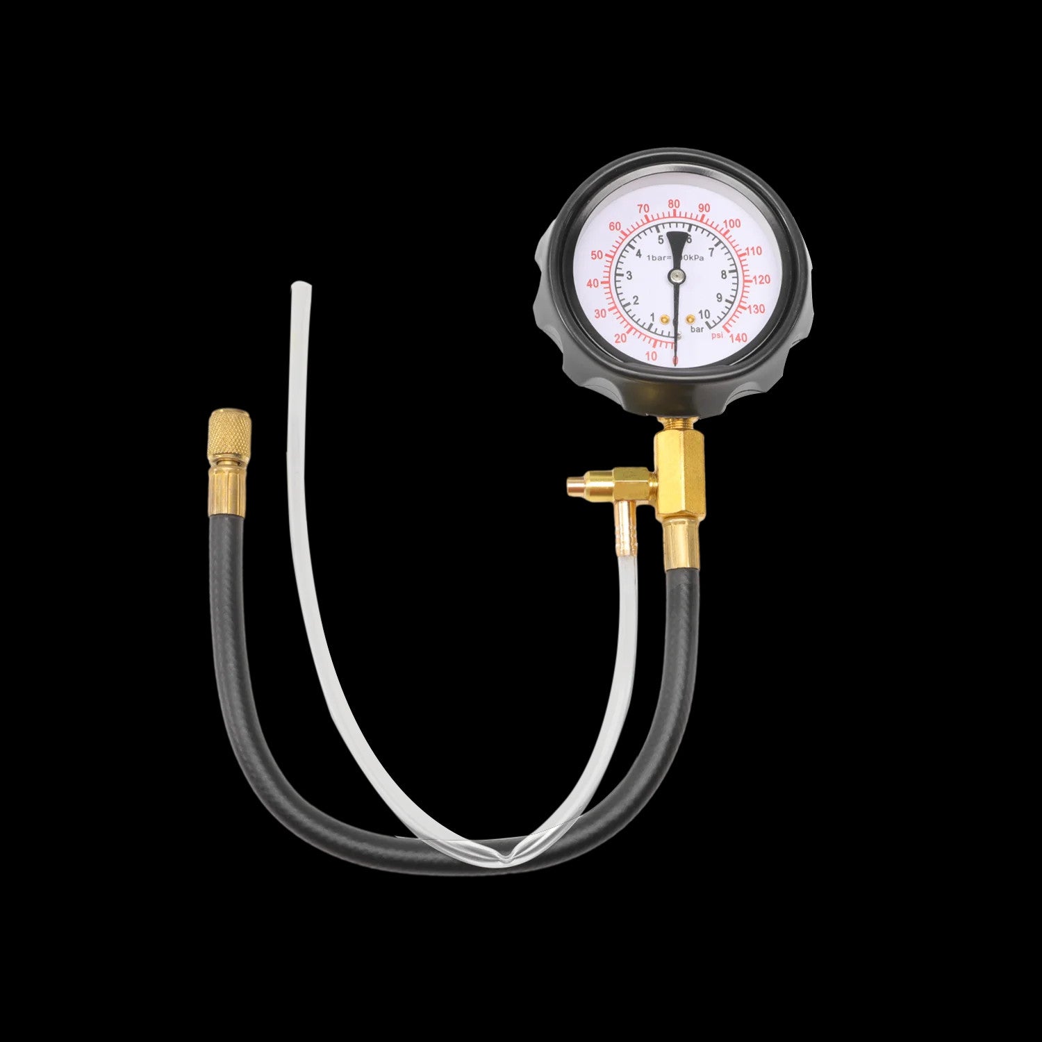 0-140 PSI Fuel Pump Pressure Tester Set Petrol & Diesel Combustion Gauge Meter