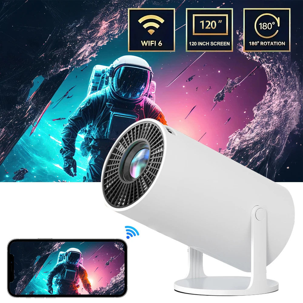 1080P Projector with Speaker Portable Mini Wireless Projector Dual 200 ANSI