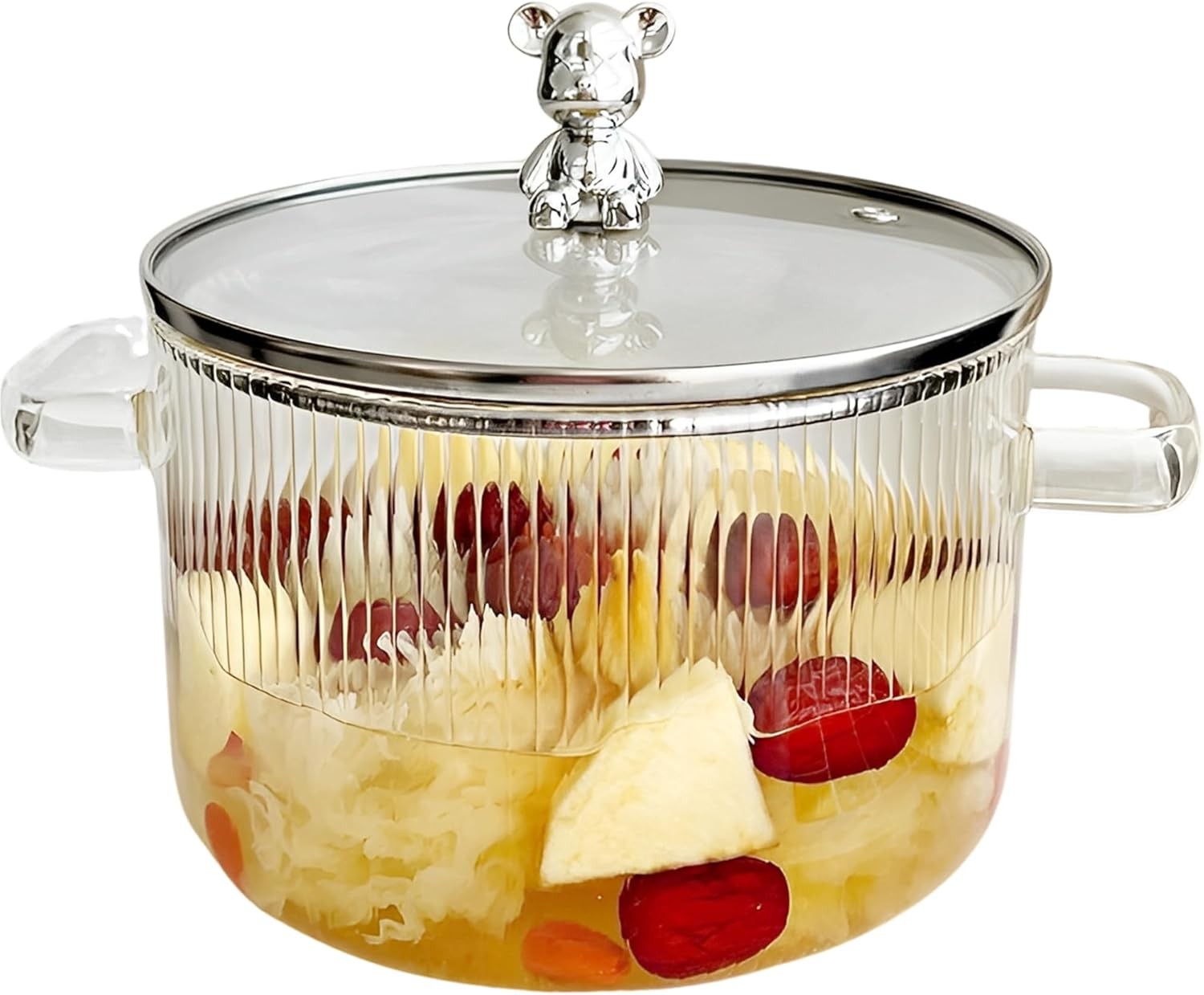1.5L/50Oz Glass Saucepan with Cover, Saucepans Glass Casserole, Heat Resistant