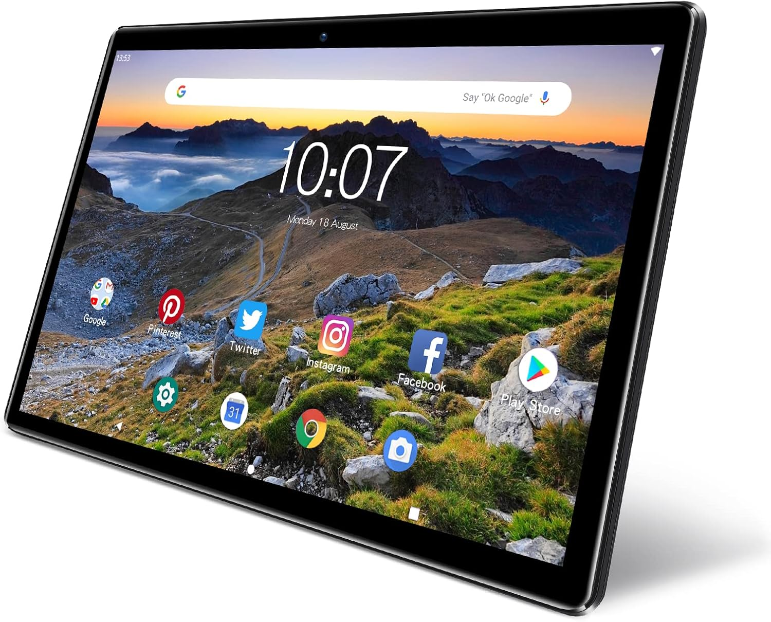10 Inch Android Wifi Tablet, 64GB ROM, 1024GB Expand, Quad Core Processor