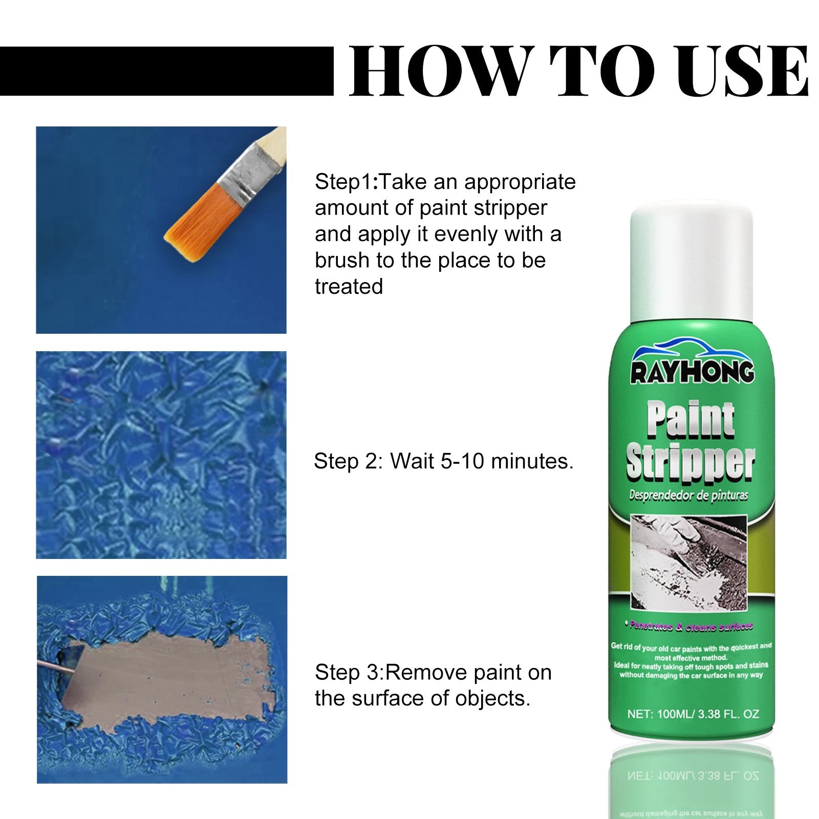 100Ml Automotive Varnish Remover Stripping Metal Surface Paint-Remove Agent