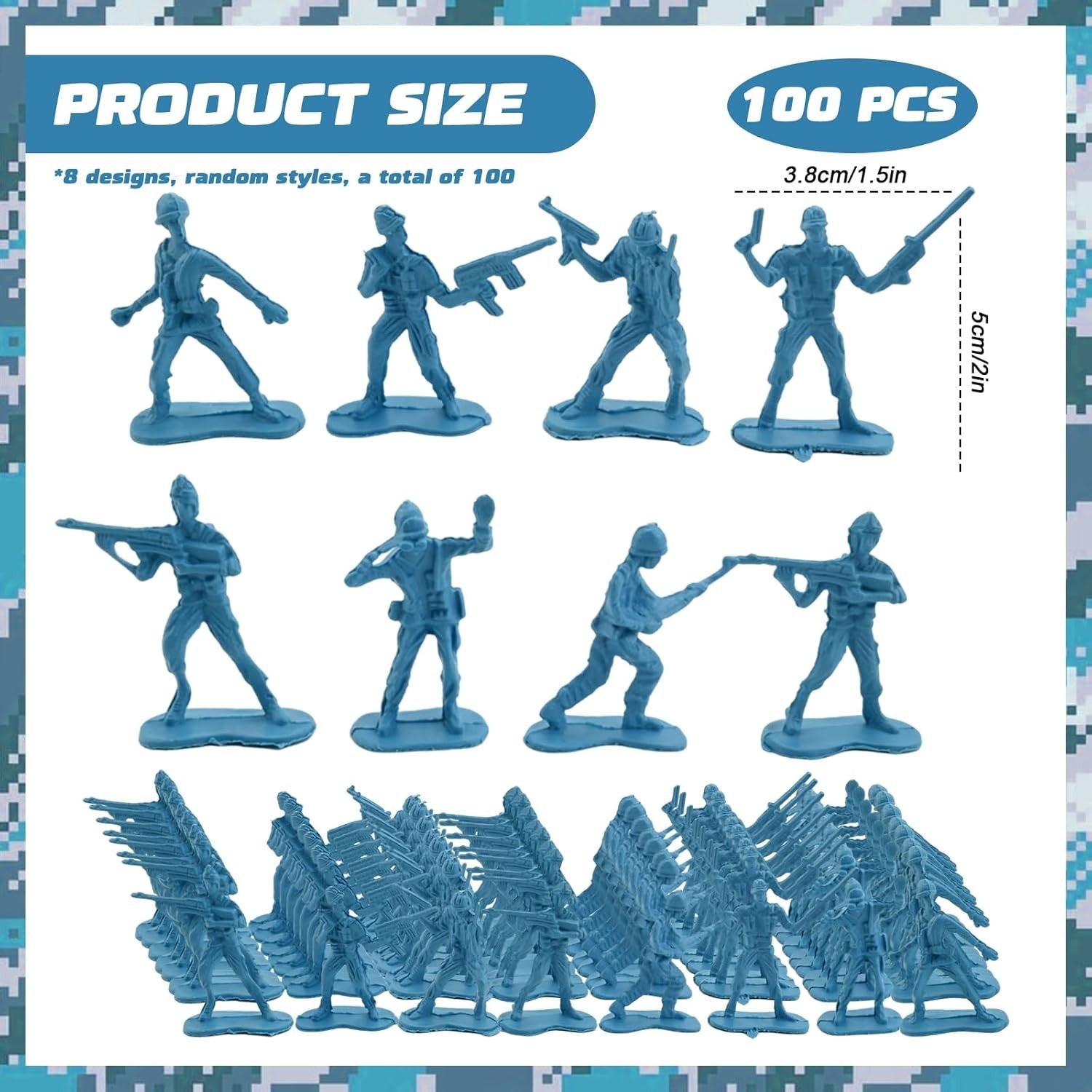 100Pcs Soldiers Toys for Boys,Toy Soldiers Army Toys,Mini Plastic Soldiers