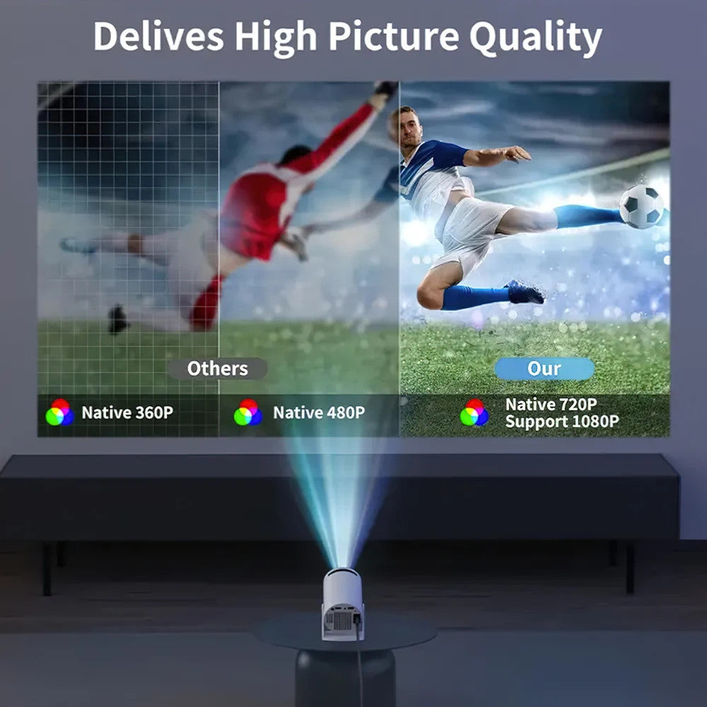 1080P Projector with Speaker Portable Mini Wireless Projector Dual 200 ANSI