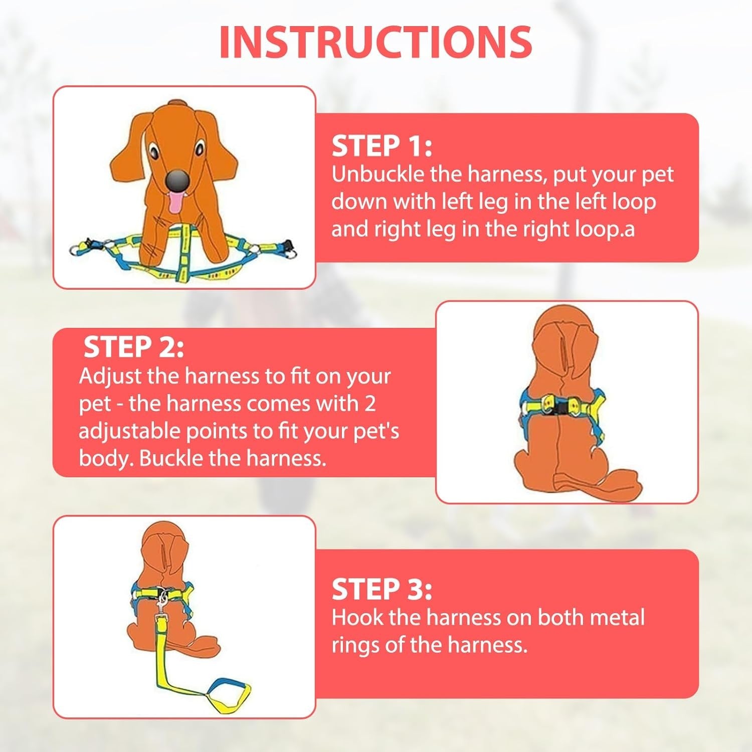 1 Pcs Pet Denim Vest Lead, Dog Lead Anti-Tangling Clips with 1 PCS LED Pendant