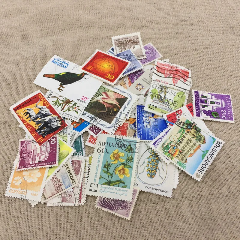 100 Pcs / Lot Postage Stamps Good Condition Used with Post Mark from All World