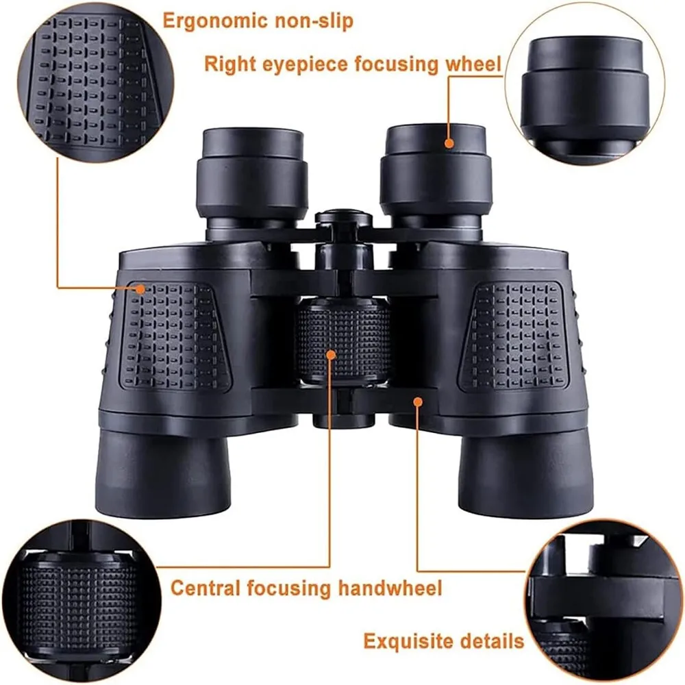 10000M 80X80 HD Military Zoom Binoculars Day/Night Army Optics Hunting Camping