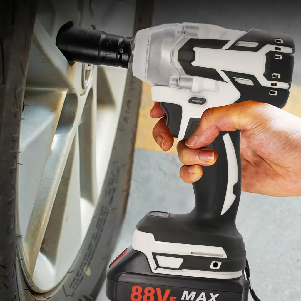 1000Nm Brushless Cordless Electric Impact Wrench Gun Ratchet Driver W/ Battery