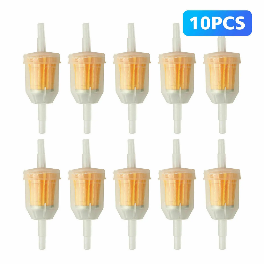 10 X Universal Petrol Inline Fuel Filter LARGE Car Part Fit 6 Mm to 8 Mm Pipes