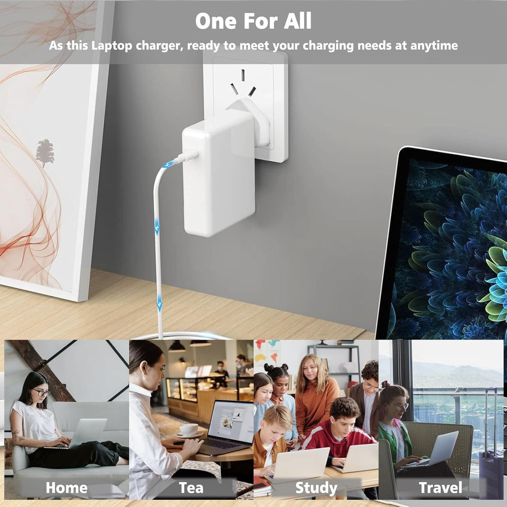 100W Mac Book Pro/Air USB C Charger - Fast Travel Laptop Charger for Mac Book