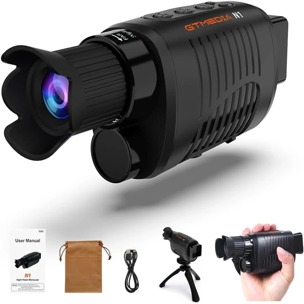 1080P HD Monoculars LCD Screen Day/Night Vision Camera Telescope 300M Full Dark