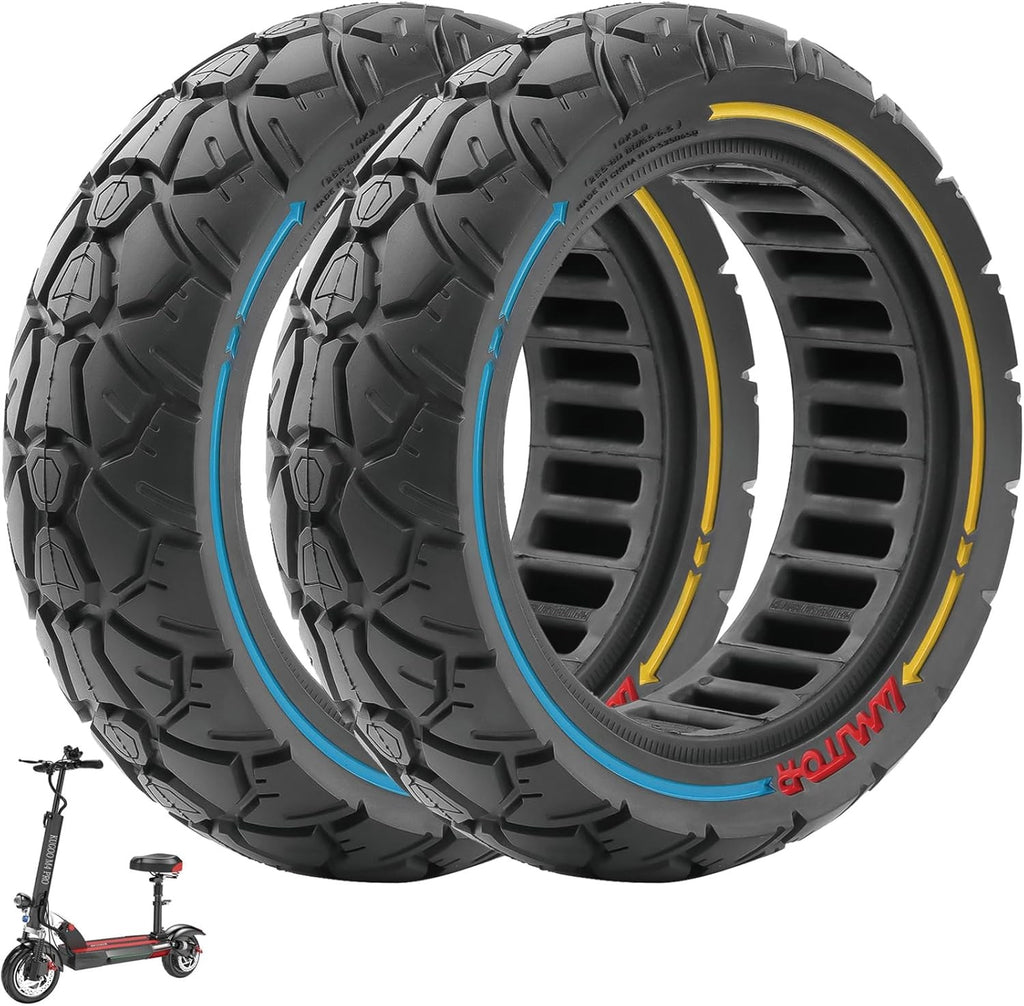 10X3 Solid Rubber Tyres - 10 Inch, 255X80, 80/65-6.5 Replacement Tyres 4 Scooter
