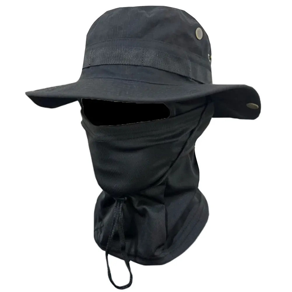 Balaclava Full Face Mask Set Wide Brim Fishing Hat Sun Protection Bucket Hat