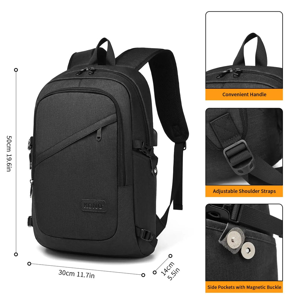 Laptop Backpack - 15.6 Inch Lightweight Laptop Bag for Men & Women USB Charging
