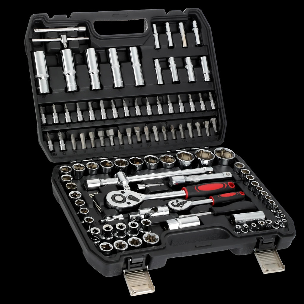 108PCS Socket Set Kit Mechanics Tool Ratchet Wrench Car Repair Toolset W/ Case