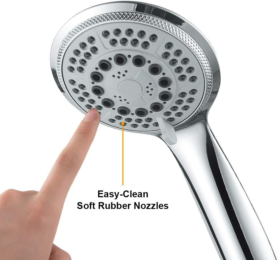 100Mm Hand Shower with Water-Saving Funtion, Handheld Shower Head with 5 Spray