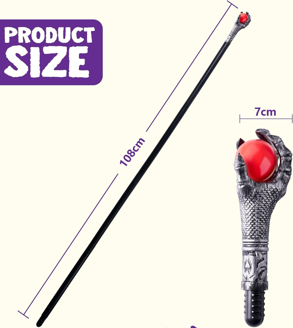108Cm Halloween Magic Wand Gothic Walking Stick, Vampire Antique Walking Stick