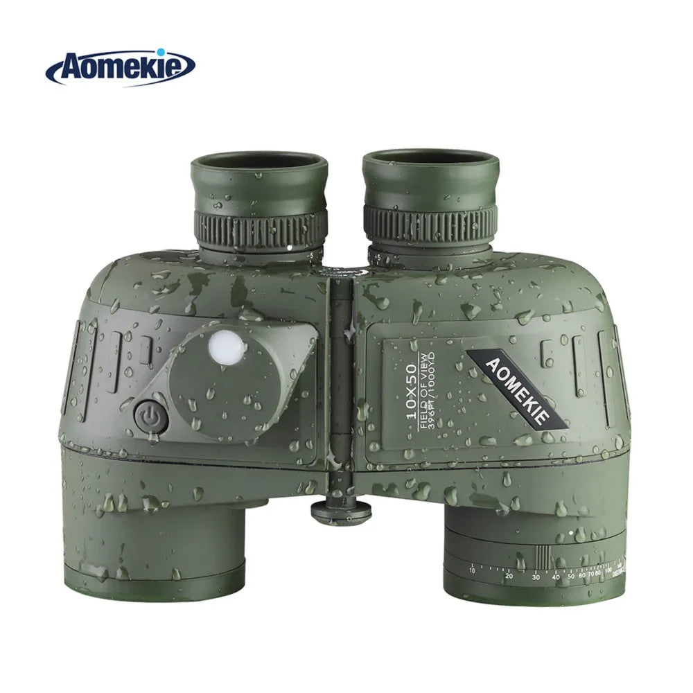 10X50 Marine Binoculars for Adults Waterproof Binoculars with Rangefinder Compas