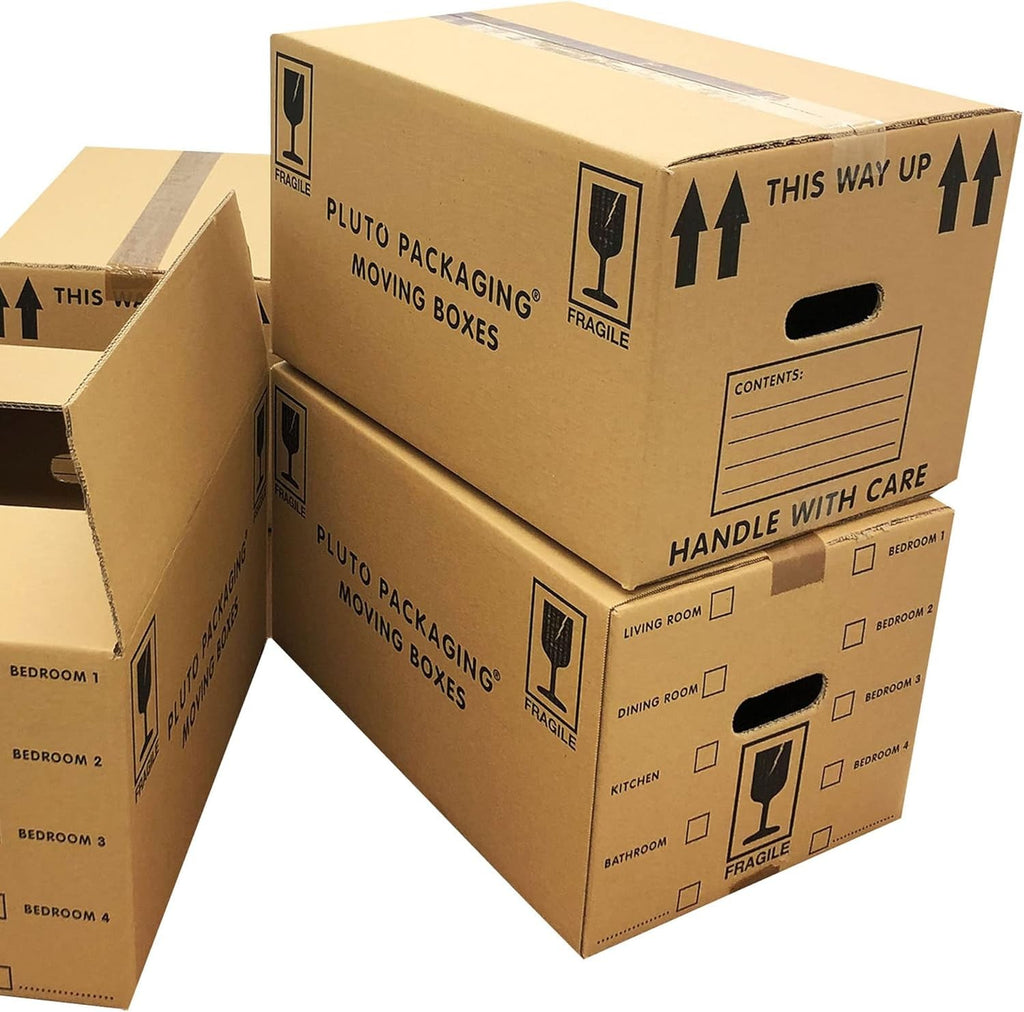 10 Quality Strong 47Cm X 31.5Cm X 25Cm 44 Litres Packing Moving Cardboard Boxes