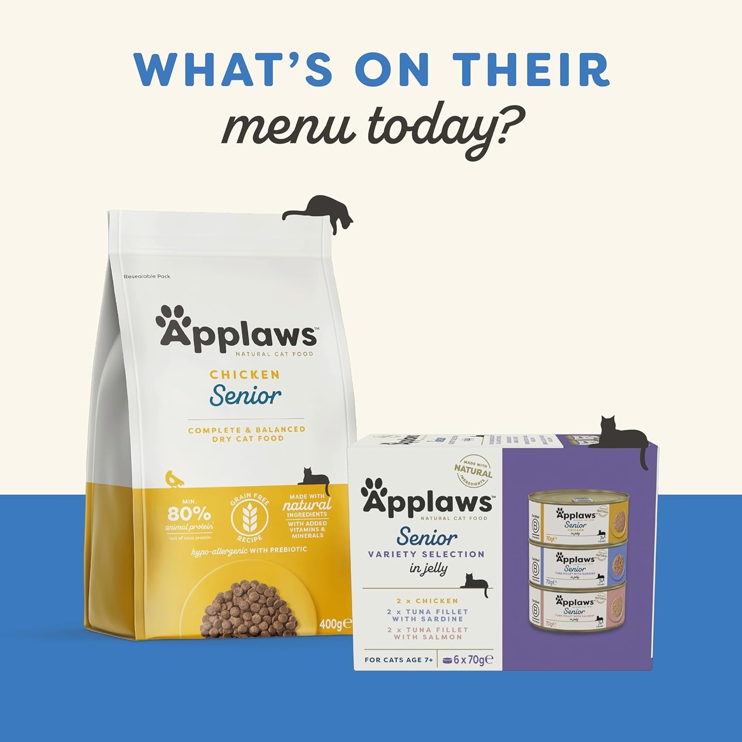 100% Natural Wet Cat Food, Pouch Multipack Tuna Selection in Broth, 70 G (12 X 7