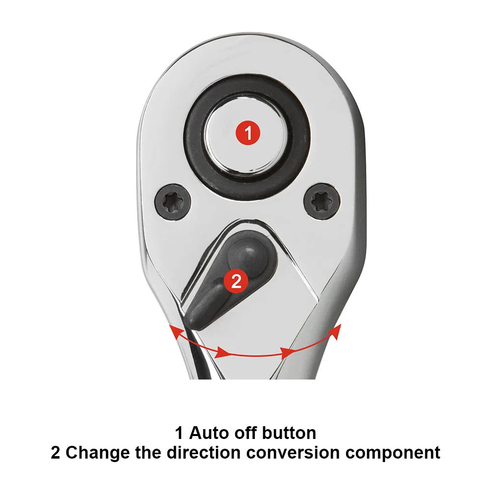 108Pcs Ratchet Socket Wrench Set Car Repair Tool Torque Wrench Combo Kit 1/4 1/2