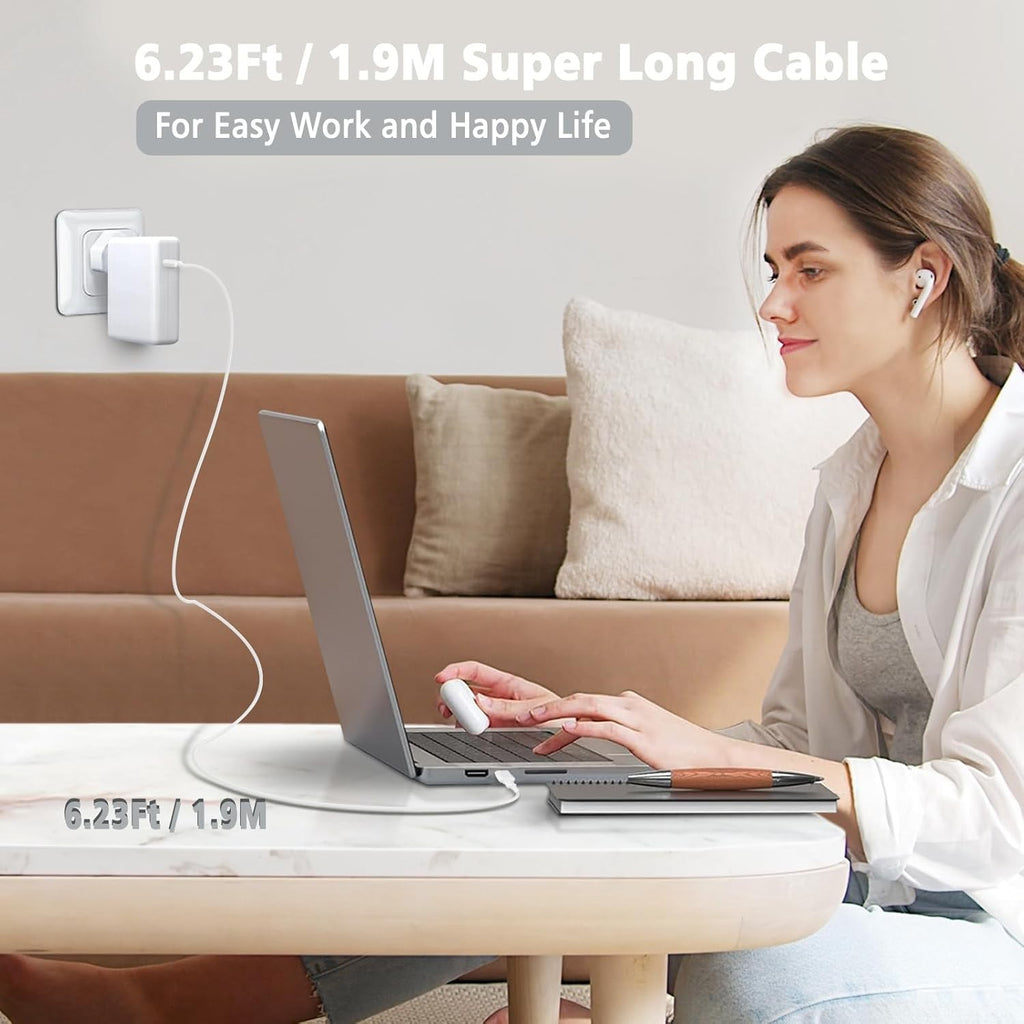 100W Mac Book Pro/Air USB C Charger - Fast Travel Laptop Charger for Mac Book