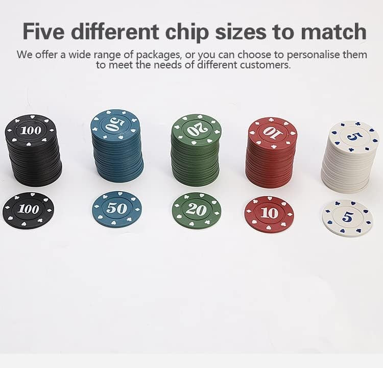 100PCS Poker Chips Set, Casino Quality Chips for Poker, Blackjack and Casino