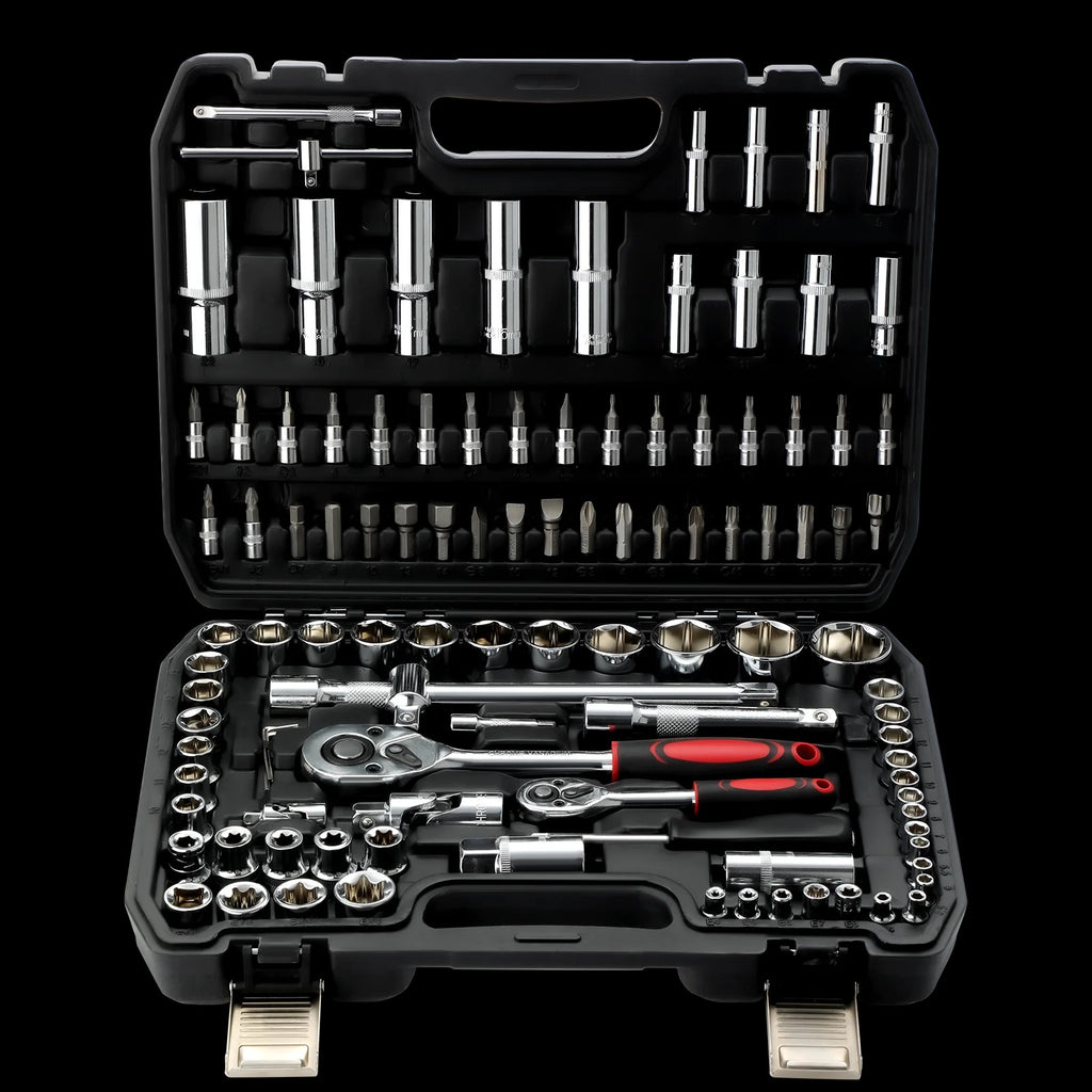 108PCS Socket Set Kit Mechanics Tool Ratchet Wrench Car Repair Toolset W/ Case